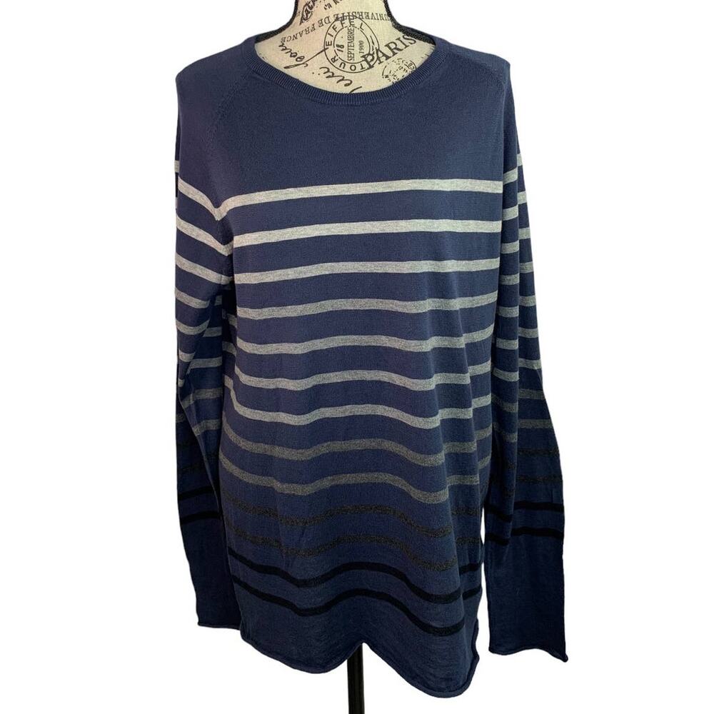 Jack & Jones Sweater Men's L Pullover Crew Neck Slim Fit Light weight Cotton NEW